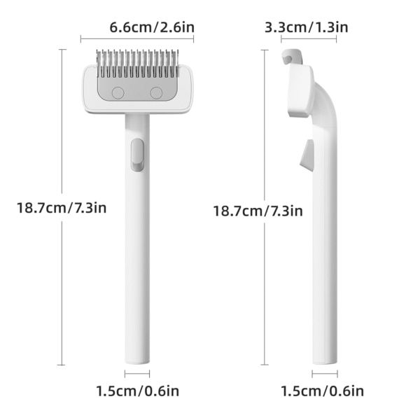 Cat Brush for Shedding, Cat Brushes for Indoor Cats, Cat Brush for Long or Short Haired Cats, Cat Hair Brush Cat Grooming Deshedding Brush for Dog Kitten Horse Massage Removes Loose Fur, White