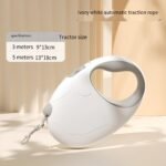 Dog leash automatically retractable dog leash dog chain medium-sized small dog walking dog Teddy bear pet special color light gray blue smoke pink ivory white mint green specifications (length * width) 3m 5m.