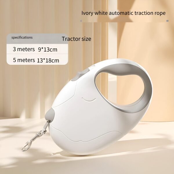 Dog leash automatically retractable dog leash dog chain medium-sized small dog walking dog Teddy bear pet special color light gray blue smoke pink ivory white mint green specifications (length * width) 3m 5m.