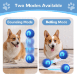 Interactive Dog Ball Toy, 2025 Upgrade Automatic Rolling Ball Interactive Pet Balls Shaky Toy, Self Moving Smart Jumping Electric Balls for Pets Indoor Outdoor Fun (Blue Orange 2 pack )
