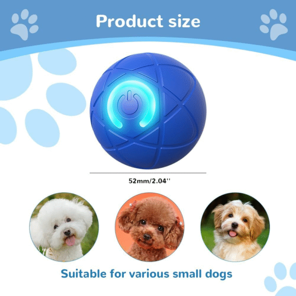 Interactive Dog Ball Toy, 2025 Upgrade Automatic Rolling Ball Interactive Pet Balls Shaky Toy, Self Moving Smart Jumping Electric Balls for Pets Indoor Outdoor Fun (Blue Orange 2 pack )