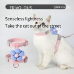 Cat cartoon traction rope out of the street to slip the cat artifact out of the I-shaped flower pet traction rope space blue sunflower girl pink sunflower space blue sunflower 1.8m traction rope S code.   [recommended 2.2 lb -6.6 lb] m [recommended 6.6 klb-15.4 lb]