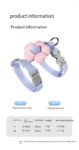 Cat cartoon traction rope out of the street to slip the cat artifact out of the I-shaped flower pet traction rope space blue sunflower girl pink sunflower space blue sunflower 1.8m traction rope S code.   [recommended 2.2 lb -6.6 lb] m [recommended 6.6 klb-15.4 lb]